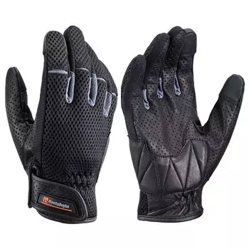 Daytona Motorcycle Gloves Genuine Palm Leather Smartphone Compatible Full Mesh Standard Gloves Gray XL Size 25839 Spring/Summer (Goat Leather) HBG-072
