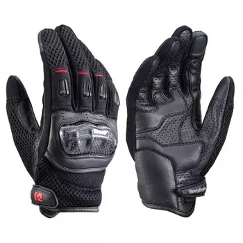Daytona Motorcycle Gloves Palm Genuine Leather Carbon Protector Smartphone Compatible Carbon Mesh Gloves Black S Size 25903 Spring/Summer (Goat