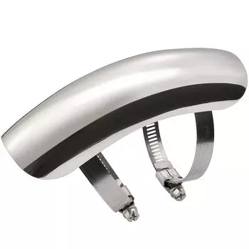 Daytona Motorcycle Muffler Guard Compatible with Stainless Steel Buffed Heat Guard Curved Type 94468 40-55