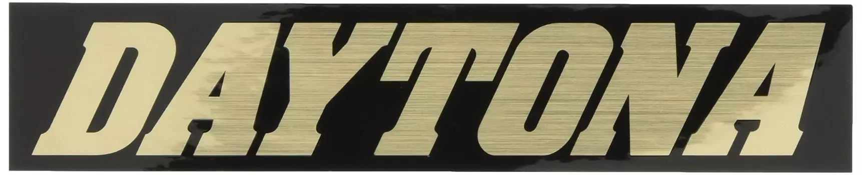 Daytona Motorcycle Sticker Brand Logo DAYTONA Square 150 x 30mm Letters 21273 Black/Gold