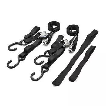 Daytona Motorcycle Tie Down Belt Sub Belt Set of 2 Cam Buckle Type Load Capacity 300kg Belt Width 25mm Black 42023