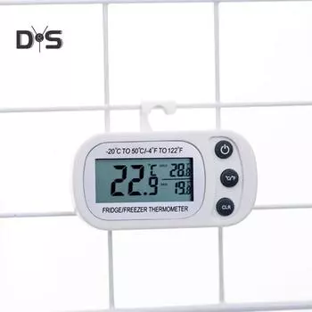Dayuansheng Холодильник Подвесной ЖК-экран Цифровой термометр Водонепроницаемый Датчик Температуры белый
