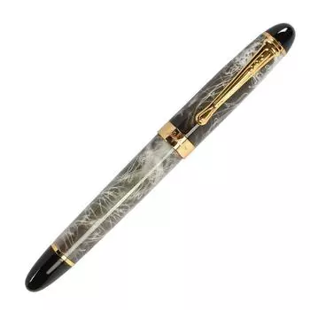 Dazzle Blue Fountain Pen Smooth Writing Metal Fountain Pen Gift Pen Inking Pens Business marble grey
