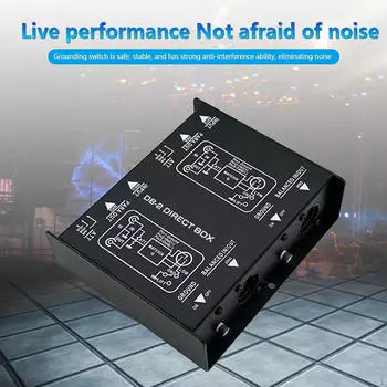 dB2 Passive Di Box Metal Impact Resistant Case 18Hz-40KHz Frequencies Response Double Channel Live