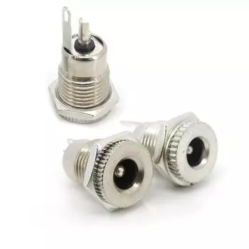 DC099 DC Power Jack Socket Female Panel Mount Connector Metal 5.5 mm x 2.1mm DC-099 Open Hole 11MM 5.5*2.1 5.5*2.5 5.5x2.1mm