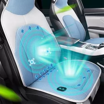 DC12/24V летняя подушка для сиденья автомобиля вентиляция и охлаждение коврик для сиденья с 16 вентиляторами кондиционер фен массажная подушка для сиденья