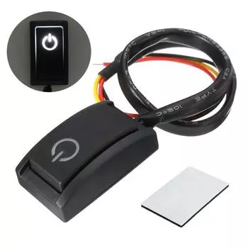 DC12V/200mA Автомобильный интерьер DIY Крепление Кнопка Фиксатор Вкл/Выкл Переключатель Наклейка Светодиодный Светильник Автофургон Грузовик Вкл/Выкл Переключатель CHINA