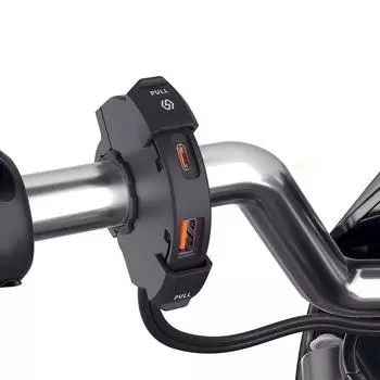 DC12V-24V мотоциклетное USB быстрое зарядное устройство водонепроницаемый разъем типа C сотовый телефон порт розетка питания мобильные зарядные устройства вилка для мотоцикла чёрный