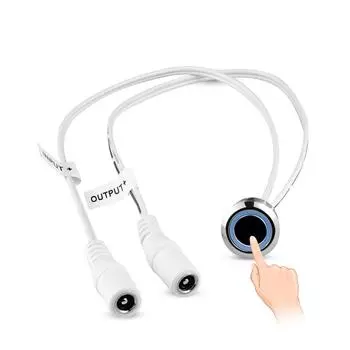 DC12V-24V встраиваемый светодиодный сенсорный выключатель с плавной регулировкой яркости сенсорный диммер для светодиодной ленты DIY кровать шкаф освещение DC12V-24V серебряный