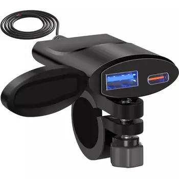 DC12V-24V зарядное устройство для мобильного телефона с двумя портами USB зарядное устройство для мотоцикла водонепроницаемый USB-адаптер для мотоцикла с функцией интеллектуального отключения питания korea