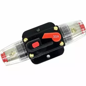 DC12V 30A автоматический выключатель 8 калибра автомобильный мотоцикл стерео аудио цепь предохранитель автомобиль грузовик предохранитель сбрасываемый усилитель защита от перегрузки держатель предохранителя