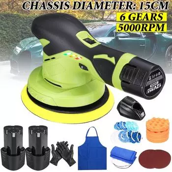 DC12V 5000RPM Автомобильная полировальная машина Электрический беспроводной полировщик 6 передач Регулируемая скорость Автоматические инструменты для вощения Only machine