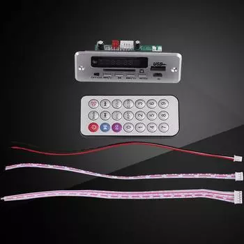 DC12V MP3 декодер плата цифровой светодиодный дисплей USB SD аудио FM-радио с пультом дистанционного управления