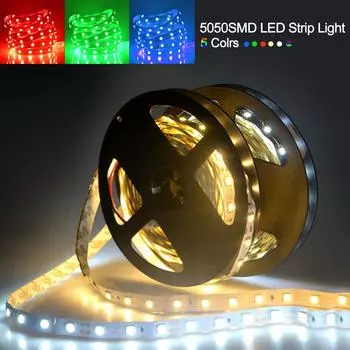 DC12V SMD5050 RGB светодиодная лента MALITAI не водонепроницаемая светодиодная лента лампа гибкая лента диод один цвет 5 м/рулон 60 светодиодов/м светодиодные фонари