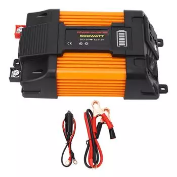 DC12V to AC110V Power Inverter Battery Display 2 USB Ports 1 Socket Modified Wave Car Converter для