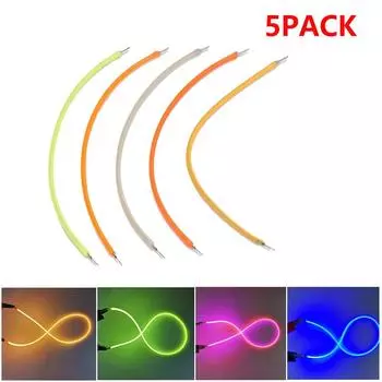 DC3V 130 мм 300 мм Белый 5 шт. Лампа Эдисона накаливания Запчасти для ламп Светодиодный чип Аксессуары для ламп накаливания Гибкая нить 40mm 5pcs зелёный