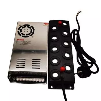 DC48V 10 кг/ч 10 головок увлажнителя ультразвуковой дезинфекционный аппарат коррозионно-стойкий распылитель с источником питания 110 В/220 В 110V