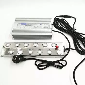 DC48V Ультразвуковой увлажнитель с 12 головками +110 В 220 В Водонепроницаемый источник питания Распылитель тумана Промышленный туманообразователь для грибов AU