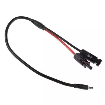 DC5521 Разъем для солнечной панели Разъем для солнечного инвертора Солнечный источник питания для постоянного тока 5,5x2,1 мм Кабель-адаптер 0,5 м 14A чёрный