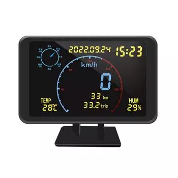 DC5-24V GPS HUD Предупреждение на лобовое стекло 4,7-дюймовый экран GPS трекер автомобильный спидометр охранная сигнализация многофункциональные автомобильные аксессуары CHINA