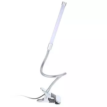 DC5V 10W 36 Светодиодный зажим с зажимом Настольная лампа с питанием от USB/3 цвета с изменением температуры/10 уровней серебряный