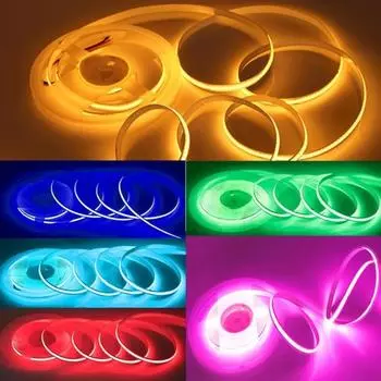DC5V 320Leds/M USB COB лента для украшения комнаты, светильник для шкафа, лампа для подсветки телевизора, гибкая лента, светодиодная лента, теплый нейтральный свет 0.5M