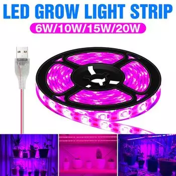 DC5V LED Grow Light Full Spectrum Phytolamp для рассады растений, гидропонного выращивания в помещении, флуоресцентной лампы для выращивания овощей IP65 Waterproof