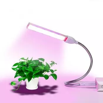 DC5V USB Full Spectrum Grow Light 3W 14LEDs 5W 27LEDs Гибкая лампа для выращивания растений Красный Синий USB Фитосветильник для комнатных цветов
