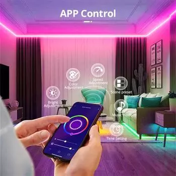 DC5V USB RGB неоновая светодиодная лента водонепроницаемая гибкая лента неоновые огни приложение пульт дистанционного управления для дома комната наружное декоративное освещение 1m