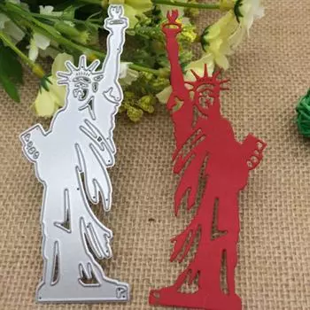 DC-09 Скрапбукинг Углеродистая сталь Гравировка DIY Нож Модель Статуя Свободы серебряный