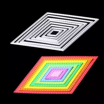 DC-1007 Вырубные штампы Ручная работа Бумага травленая углеродистая сталь Нож штамп DIY Алмазный нож штамп серебряный