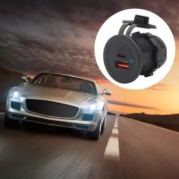 DC 10-28V розетка с двумя портами PD Type C + QC 3.0 розетка зарядный адаптер для быстрой зарядки для транспортного средства, лодки, грузовика, мотоцикла