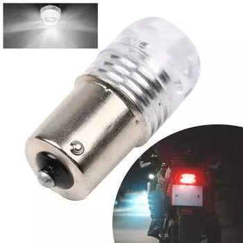 DC 12V 1156 BA15S Мотоциклетный стробоскопический фонарь 5730 Парковка Задний ход Светодиодная лампа багажника Автомобильный тормозной сигнал поворота Задний мигающий фонарь Long-lasting белый