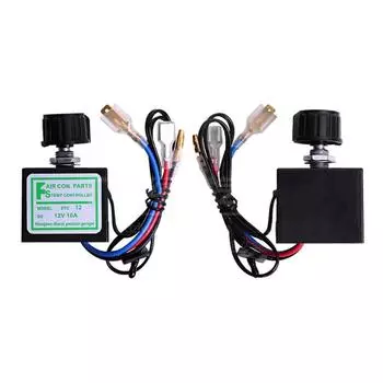 DC 12V/24V 10A Термостат для испарителя Регулируемый электронный контроль температуры Поворотный переключатель температуры с датчиком