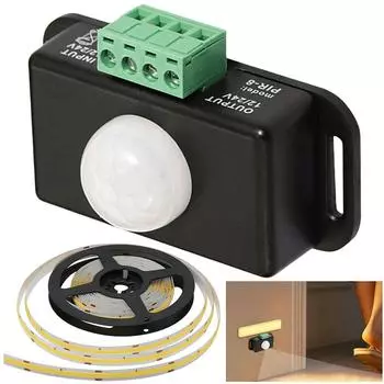 # DC 12V 24V 6A инфракрасный датчик движения PIR автоматические переключатели для светодиодной ленты White