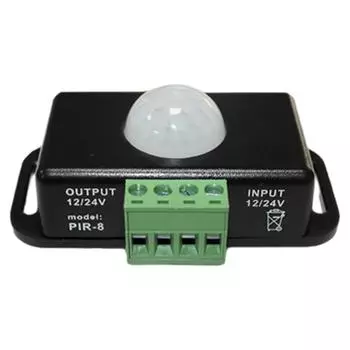 DC 12V 24V 8A Автоматическая регулировка PIR датчика движения Переключатель ИК инфракрасного детектора Модуль выключателя света для светодиодной ленты Лампа белый