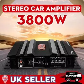 DC 12V 3800W C-236 2-канальный мощный автомобильный аудиоусилитель Bass AMP Алюминий