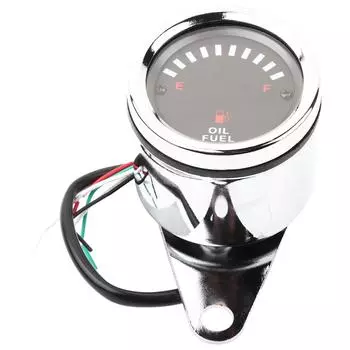 DC 12V Универсальный мотоциклетный автомобильный светодиодный дисплей Электрический указатель уровня топлива Электронный указатель уровня масла