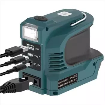 DC 20V to AC 110-120V Power Inverter 18V 20V Multiple Charging Ports Inverter Electronics Green EU Plug