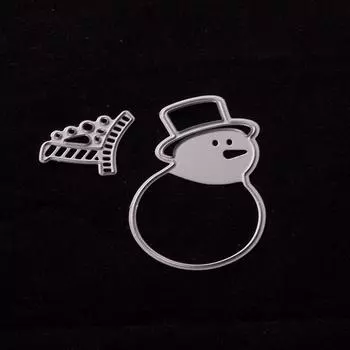 DC-223 Вырубной штамп для скрапбукинга Товары для рукоделия Снеговик Тиснение Углеродистая сталь Штамп серебряный