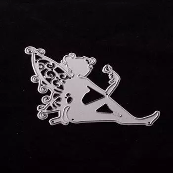 DC-272 Альбом для вырезок DIY из углеродистой стали с тиснением и травлением штамп Эльф серебряный