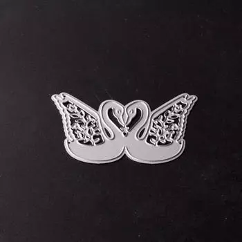 DC-37 Режущие штампы Ручная режущая матрица из углеродистой стали, вырезанная из бумаги, Белый лебедь серебряный