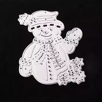 DC-390 Diy Тиснение Вырубные штампы Товары ручной работы Рождественский снеговик Форма для ножа из углеродистой стали серебряный