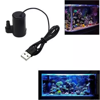 DC 3-5V USB микро погружной мини малошумный бесщеточный водяной насос для аквариумов пруд фонтан гидропоника сад black type 1