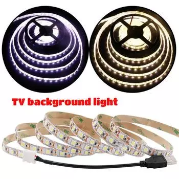 DC 5 В USB светодиодная лента теплый белый кабель Рождественский декор ТВ подсветка USB светодиодная лента лампа домашний декор warm white 0.5m