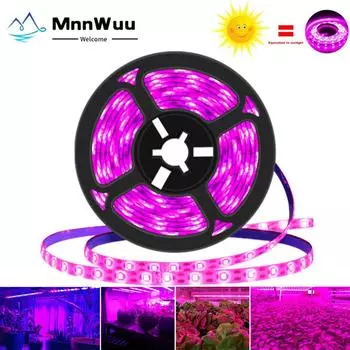 DC 5 В USB светодиодные лампы для выращивания растений 1 м 2 м 3 м полный спектр фитолампы для семян цветы теплица палатка гидропонные растения освещение 1M No-waterproof