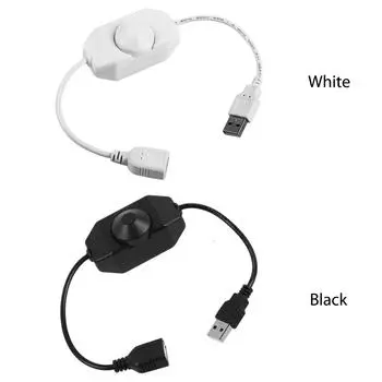 DC 5V Бесступенчатый USB ручной переключатель диммера для светодиодной ленты 1 канальный контроллер регулировки яркости чёрный