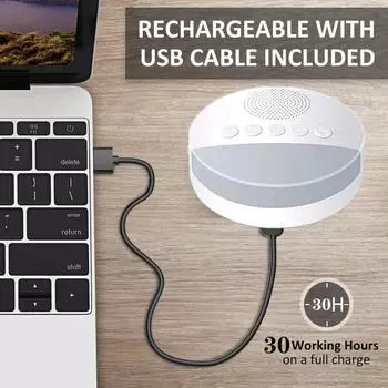 DC 5V Детский Белый Шумовой Аппарат Детский Сон Звуковой Плеер Ночник Таймер Шумовой Плеер Перезаряжаемый Таймер Выключения Машина Для Сна белый