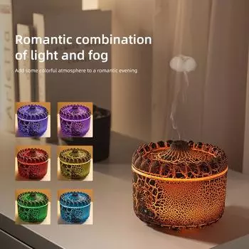 DC 5V Type-C USB ароматерапевтический эфирный масляный диффузор с дистанционным управлением арома увлажнитель воздуха диффузор с лампой вулканической лавы Type-c Cable белый