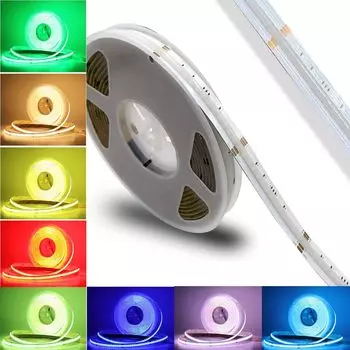 DC 5V USB COB лента 320 светодиодов/м белая/синяя/розовая/желтая/розовая/красная гибкая лента-веревка ночник подсветка телевизора светодиодная лента 0.5m
